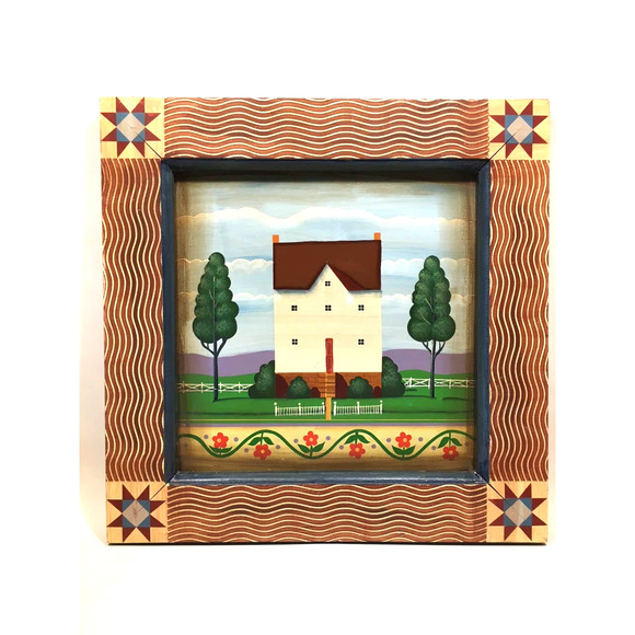 Heartwood Creek Enesco Jim Shore Main Street Cabin Framed - Picture 2 of 5